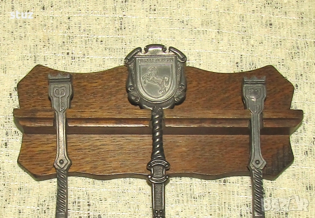 Калаени лъжици за стена с поставка, снимка 3 - Декорация за дома - 52796883