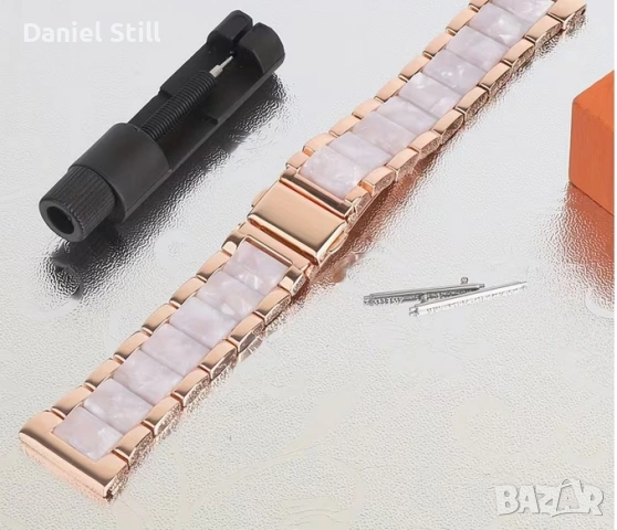 Елегантни Дамски каишки за смарт часовник силиконови керамични метални, снимка 3 - Каишки за часовници - 51025020