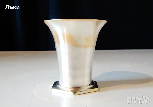 Посребрена английска чаша за ракия,шот,маркирана. , снимка 4 - Антикварни и старинни предмети - 31804475