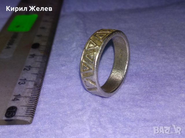 СТАРИНЕН РЕТРО ОРНАМЕНТИРАН СРЕБЪРЕН ПРЪСТЕН ХАЛКА ОКСИДИРАНО СРЕБРО925 АНГЛИЯ РЪЧНА ИЗРАБОТКА 39913, снимка 15 - Антикварни и старинни предмети - 42613980