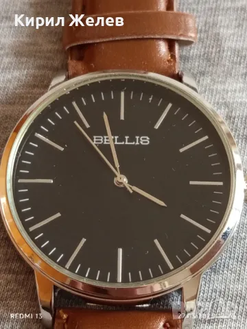 Чисто нов дамски часовник BELLIS QUARTZ с кожена каишка стилен дизайн 49827, снимка 2 - Дамски - 49661637