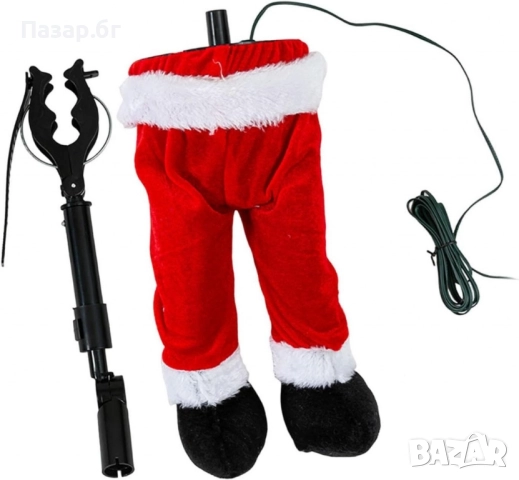 Заклещеният Дядо Коледа – Анимирани крака за вашето коледно дърво, снимка 4 - Декорация за дома - 52501144