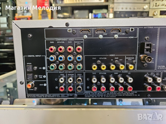 Ресийвър Yamaha HTR-6230 5.1 Мощност - 100 вата на канал. С оригинално дистанционно. В отлично техни, снимка 14 - Ресийвъри, усилватели, смесителни пултове - 52799924