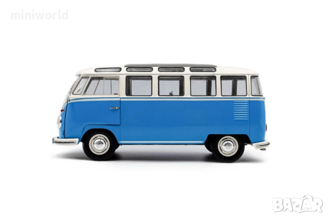 Volkswagen VW T1 Samba Bus 1962 - мащаб 1:18 на Solido моделът е нов в кутия, снимка 2 - Колекции - 52151896