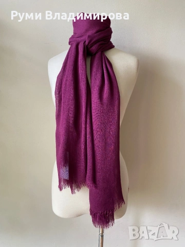 Лилав шал от 100 % вискоза, с етикет, Shine me England, снимка 4 - Шалове - 53909892