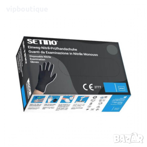 Автосервизи - Черни нитрилни ръкавици нитрил 5.5 гр, снимка 2 - Медицински консумативи - 44529260