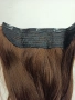 Естествена европейска коса 55см.100гр.с клипси , снимка 1