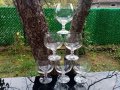 Български сервиз за коняк - калиево стъкло