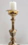 Висок месингов свещник с декоративна основа, снимка 7