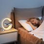 Смарт LED лампа - зарядно с високоговорител и часовник, снимка 9