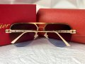 Cartier 2023 мъжки слънчеви очила авиатор унисекс дамски слънчеви очила, снимка 9