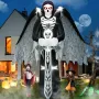 12 фута Хелоуин надуваеми с LED светлина, Kalolary Giant Winged Grim Reaper

, снимка 4