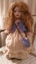Колекционерска порцеланова кукла, 50см Разкошна Червенокоска-Отлична!, снимка 2