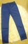 УНИКАЛЕН клин-панталон в кралскосин цвят, имитиращ кожен, снимка 1 - Клинове - 42604129