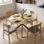 Кръгла трапезарна маса HOMCOM за 4 души, снимка 5