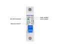 Taxnele TXBA1-63 1P MCB автоматичен прекъсвач 6kA, снимка 3