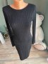 Елегантна черна рокля с блясък, снимка 1 - Рокли - 38053709