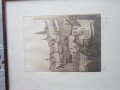 Стара картина офорт гравюра подписана 6, снимка 4