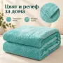 Плюшено одеяло 200x220 см с релефен десен – меко, пухкаво и уютно - различни цветове, снимка 3