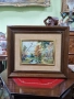 Прекрасна антикварна авторска картина емайл , снимка 1