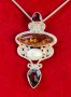 Уникален Сребърен Марков Vintage Медальон/Брошка SAJEN Jewelry от Остров Бали, снимка 1 - Колиета, медальони, синджири - 42572874