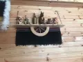 Дървени стенни рафтчета-етажерки с ръчно изработени колела!, снимка 2