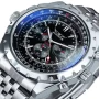  Jaragar Pilot Design автоматичен часовник с 3 подциферблата, дата, въртящ се безел , снимка 10