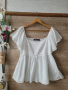 Бяла блузка PRIMARK памучна материя , снимка 1 - Тениски - 44725383