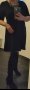 дамски високи ботуши чизми FARMENA, велур и с висок ток в черен цвят, снимка 1 - Дамски ботуши - 44278667