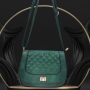 Стилна дамска чанта с капитониран ефект от еко кожа в елегантен дизайн, снимка 2