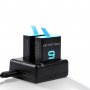 Зарядно устройство за GoPro Hero 9/10/11 Black, За 2 батерии, USB кабел, снимка 3