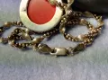 МАРКОВО СРЕБЪРНО КОЛИЕ с СРЕБЪРЕН МЕДАЛЬОН СРЕБРО 925 ITALY с ЮВЕЛИРНО ШЛИФОВАН ЧЕРВЕН КОРАЛ 34928, снимка 14