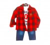 Бебешки комплект с дънки и риза 92,98см , снимка 1 - Комплекти за бебе - 38211553