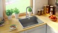 Кухненска Мивка от гранит  Осло XL 500 x 580 mm - Сив, снимка 6