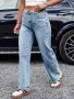 Дамски дънки с широки крачоли JEANFLOW, снимка 3