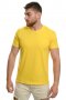 Нова мъжка изчистена тениска в жълт цвят, снимка 3