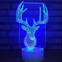 Холограмна LED лампа CREATIVE 3D Елен, снимка 1 - Други - 38094406