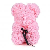 Мече от рози, ROSE BEAR S в кутия, снимка 4 - Романтични подаръци - 35526806
