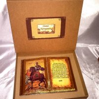 Подарък за Кръстници, ръчно изработена състарена книга икона (+снимка) и личен поздрав, снимка 6 - Подаръци за кръщене - 40731512