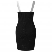 Черна рокля с блестящи частици, снимка 3 - Комплекти - 26464296