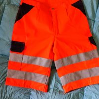 Светлоотразителни работни панталони оранжеви къси, снимка 1 - Къси панталони - 34319621