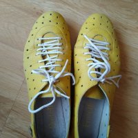 Жълти обувчици естествена кожа/38, снимка 5 - Дамски ежедневни обувки - 30070735