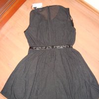 GUESS нова черна рокля с кожена декорация, снимка 7 - Рокли - 30993218