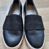 Дамски кожени обувки Calvin Klein Morina - 36/37, снимка 4 - Пантофи - 37485698