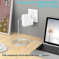 Ново бързо зарядно устройство за лаптоп Mac Book Pro Charger-118W USB C , снимка 4 - Друга електроника - 42203167