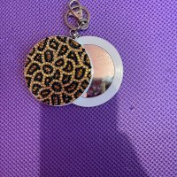 Ключодържател -огледало ..с камъни в тигровата гама, снимка 2 - Подаръци за жени - 34434974