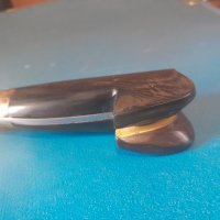Голям ловен нож от биволски рог с бронз, снимка 8 - Ножове - 38390874