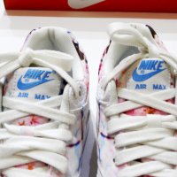 Намалени Nike Air Max 1 Print White/White-University Blue Cherry Blossom Дамски Маратонки Номер 38, снимка 7 - Маратонки - 36725965