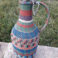 Ретро плетена дамаджана , снимка 2 - Антикварни и старинни предмети - 32013519
