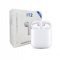 Безжични слушалки i12 TWS, тапи, блутууд, стерео звук, докинг кутия, снимка 1 - Bluetooth слушалки - 39429421